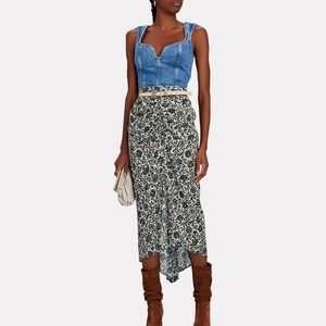 NWT Mara Hoffman Milla Denim Corset Top in Poppy